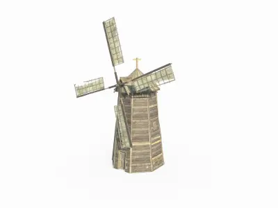 Medieval architecture windmill mill 3D model