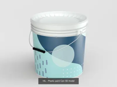 Collection of three 3d paint cans 3D Model Pack