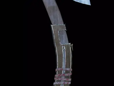 Loaded Axe Low-poly 3D model