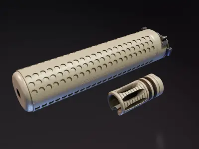QDSS NT4 Suppressor Low-poly 3D model