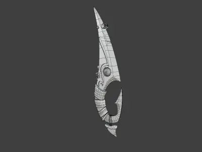 Aquatic Dagger Low-poly 3D model