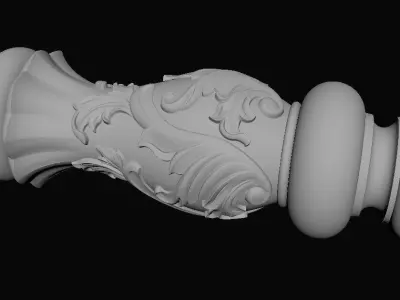 baluster ornate pillar 3D model