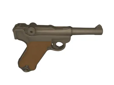 Pistols pack  Low-poly 3D model