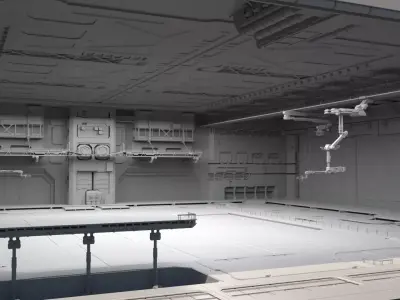 Sci Fi HANGAR 3D model