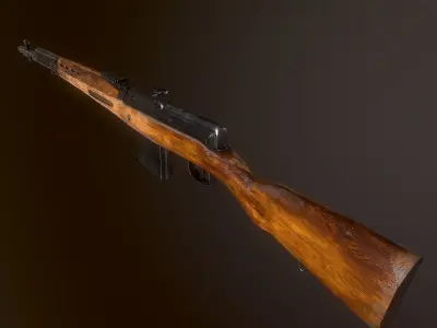 Tokarev SVT rifle  Low-poly 3D model