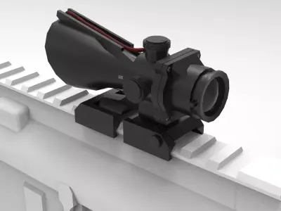 4x Scope Low-poly 3D model purchase