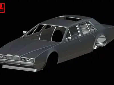 Aston Martin Lagonda Series 2 1976-1985 - Car Body Shell 3D print model