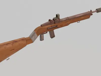 stylized weapon Low-poly 3D model