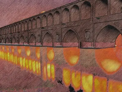 Thirty three bridges Isfahan  Iran 3D model
