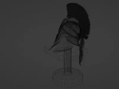 Spartan Helmet Low-poly 3D model get