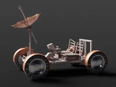 Apollo Lunar Rover Low-poly 3D model