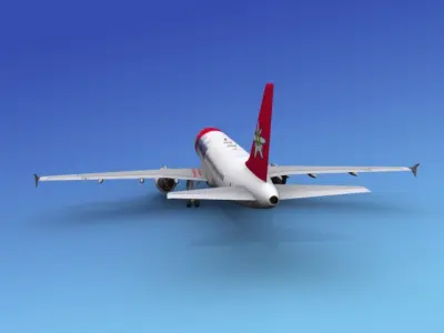 Airbus A320 Edelweiss 3D model