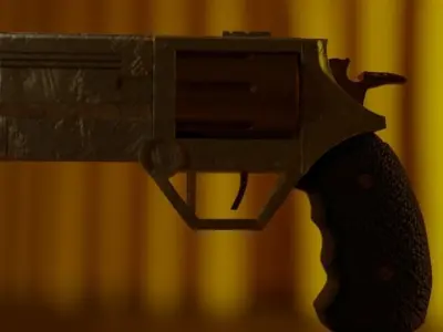 revolver gun 3D model