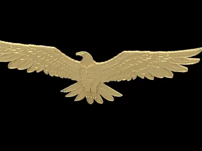 eagle for coin bump model also printable 3D print model
