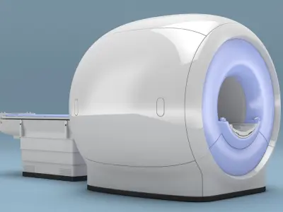 Diagnostic MRI Equipment with Sliding Platform 3D model