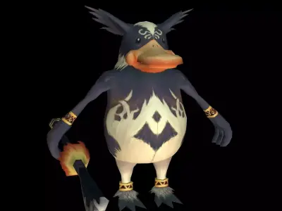 fantasy turtle duck creature Low-poly 3D model