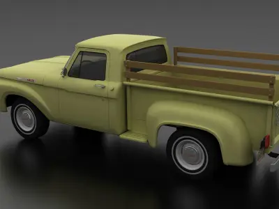 F-Series F-100 Flareside Pickup 1961 Low-poly 3D model