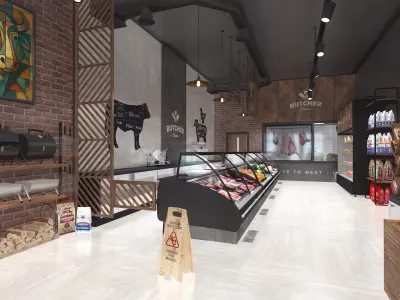 Butcher Shop and Meat Locker Room Collection 