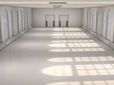 Church Interior Hall 3D model