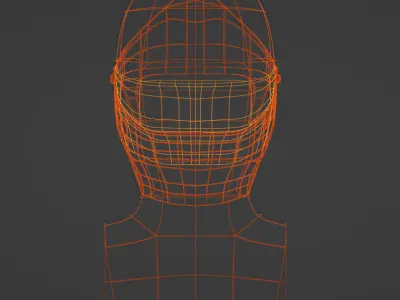 Knight Helmet Low-Poly Low-poly 3D model