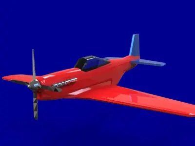 P51 mustang Free 3D model