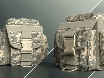 Military and Tactical Multi Pouch Bag 02 Free 3D model