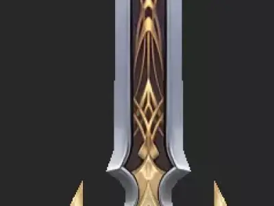 Pack With 30 Fantasy Swords - Part 07 Low-poly 3D model