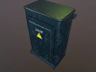 Power Box Game Ready Low-poly 3D model
