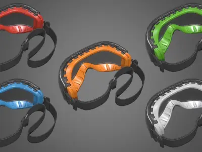 Safety Goggles Low-poly 3D model purchase
