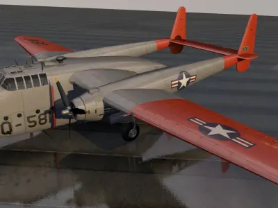 Fairchild C-82 Packet 3D model