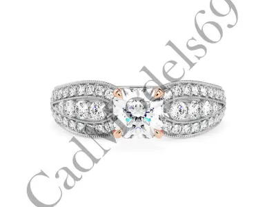 Engagement Ring50 3DM Model with 28 IMAGES and 7 VIDEOS 3D print model