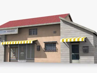 Japanese House x15 Low-poly 3D model