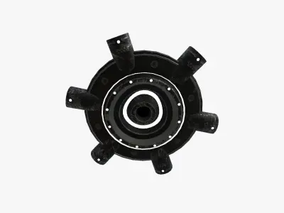 Alien Spaceship UFO J10 Full Black - Sci Fi Spacecraft Design Low-poly 3D model