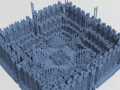 Dantes Hell Ring Square 3D model