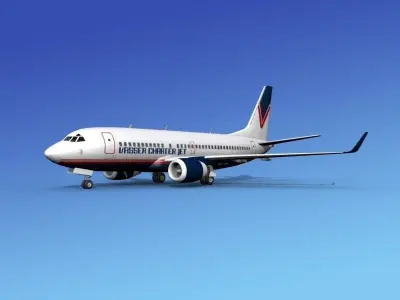 Boeing 737-700ER Vasser Charter Jet 3D model