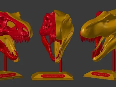 Dual Rex  Dual Extrusion T-Rex Free 3D print model