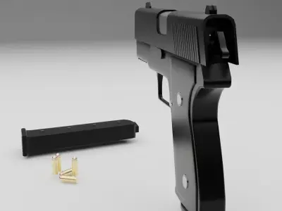 Pistol gun Free 3D model purchase
