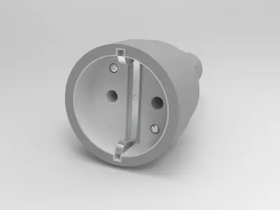 industrial plug and socket 3D model