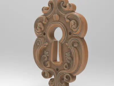 Baroque Keyhole Ornate Vintage Replacement 3D print model