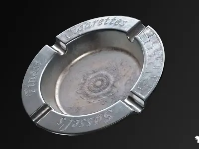 Vintage Room Environment Low-poly 3D model