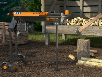 WEN 56207 Electric Log Splitter with Stand Rigged 3D model