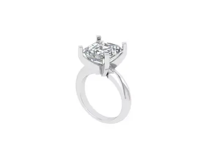 Asscher Ring 3D print model get