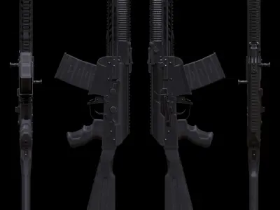 ASR-12 Automatic Combat Shotgun Low-poly 3D model