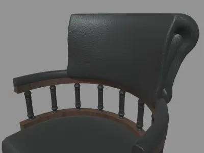 Vintage Chair 01 Low-poly 3D model