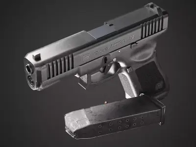 Glock 17 Gen 5 GameReady Low-poly 3D model