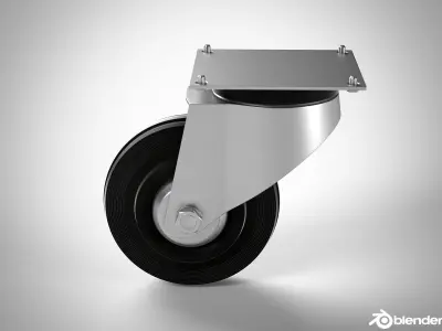 Roulette for industrial table  3D model