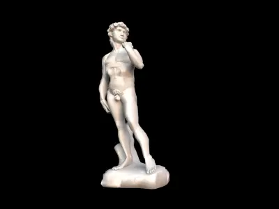 lowpoly David Statue by Michelangelo  3D model