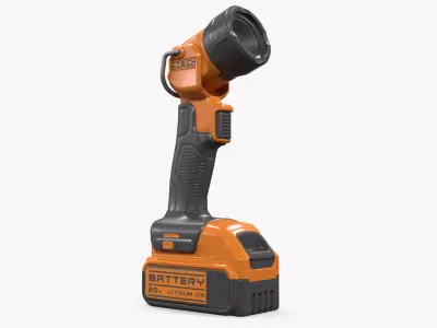 Flashlight Low-poly 3D model 3