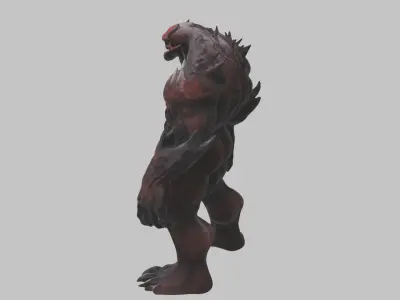 Skull Fantasy Monster Low-poly 3D model