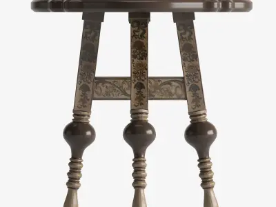 Vintage stool 3D model